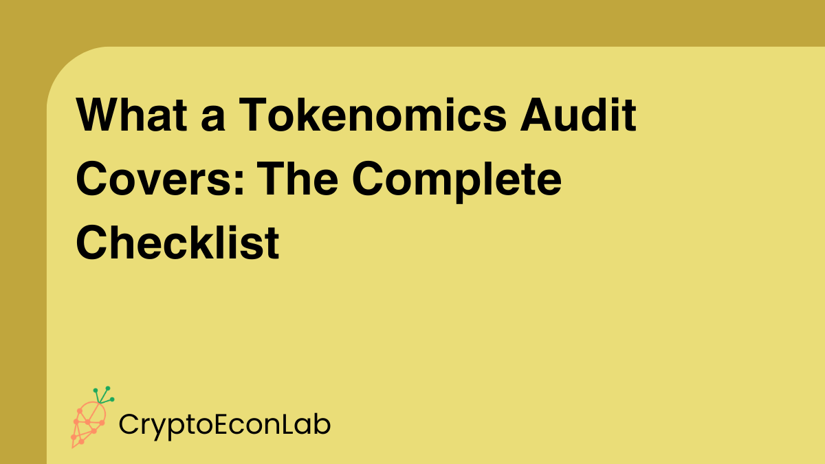 Tokenomics Audit Checklist: What a Token Economics Review Covers ...